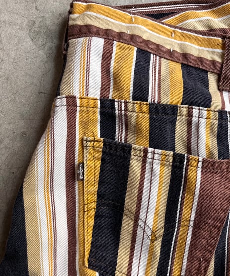 60s Levi's For Gals Stripe Flare Pants-10