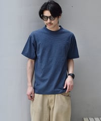 Cal Cru S/S Micro Stripe T-Shirt Navy