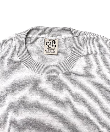 Cal Cru S/S Micro Stripe T-Shirt Ash