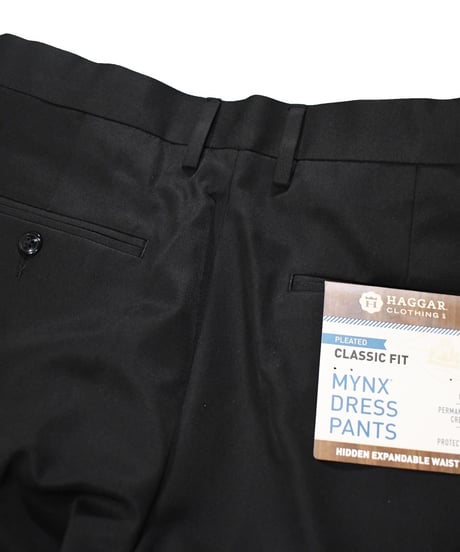 Haggar Classic Fit Pleated Front Pants Black