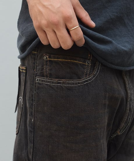 Deadstock Levi's 567 Denim Pants Loose Boot Cut Reactive Dye Brown