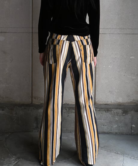 60s Levi's For Gals Stripe Flare Pants-10