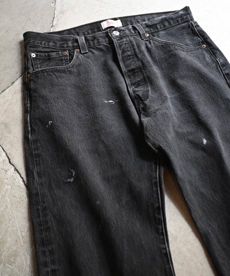 Used Levi's 501 Denim Pants Black -1