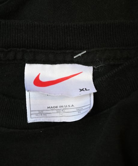 Remake Nike Cropped T-Shirt Black Made in USA -5