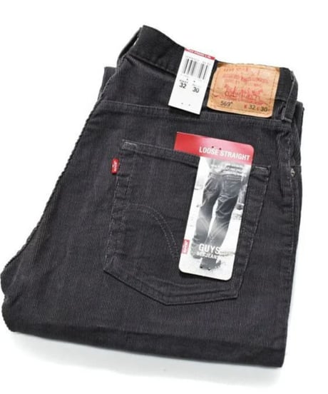 Deadstock Levi’s 569 Corduroy Pants Charcoal