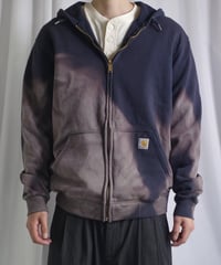 Used Carhartt Sunfade Zip Hoodie NAVY -8