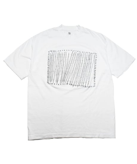 Los Angeles Apparel Garment Dye Damaged S/S Tee White