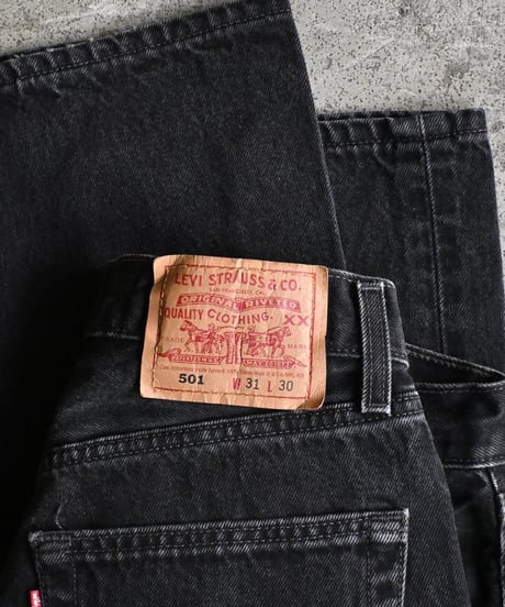 90's Used Levi's 501 Denim Pants Black Made in USA -1