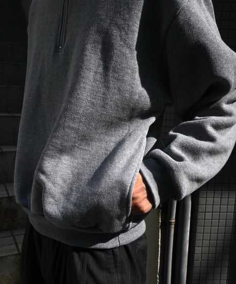 Los Angeles Apparel Half Zip Collared Pullover Heather Grey