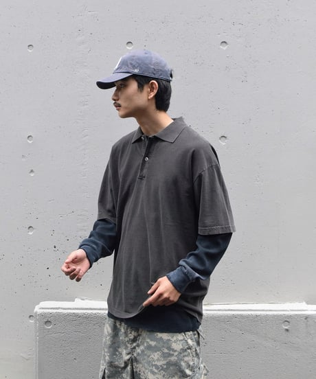 MOOJI MOOJI US Waffle Thermal Shirt Aged Black