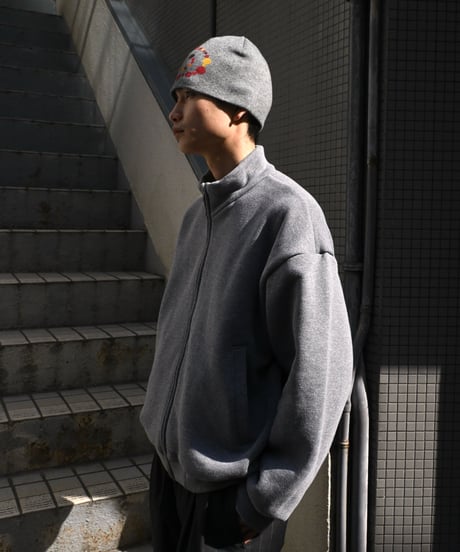 Los Angeles Apparel Track Fleece Zip Up Jacket Heather Grey