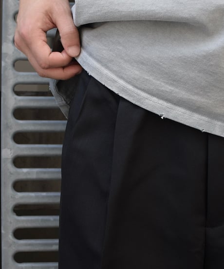 Edwards Pleated front Microfiber Dress Pants Black