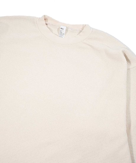 Los Angeles Apparel Garment L/S Heavy Thermal Crew Neck Creme