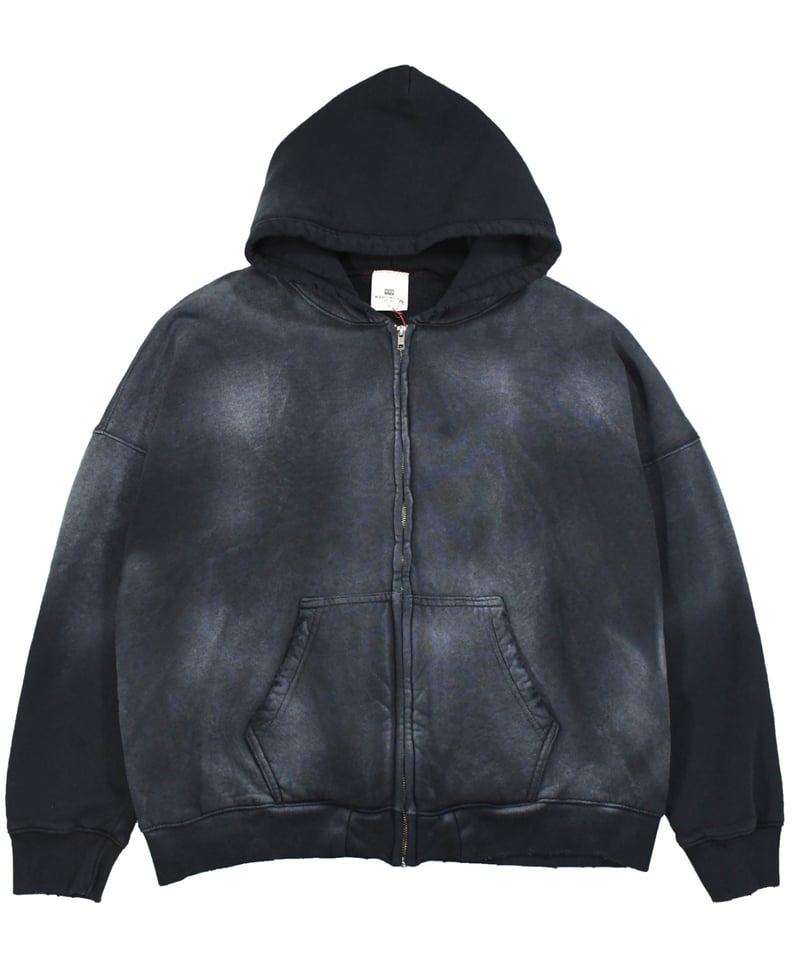 MOOJI MOOJI US Oversize Zip Up Hoodie Aged Blac MOOJI MOOJI US Oversize Zip Up Hoodie Aged Blac