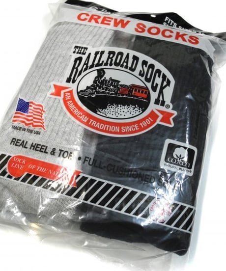 The Railroad Sock 6P Quarter Socks  Black/Grey