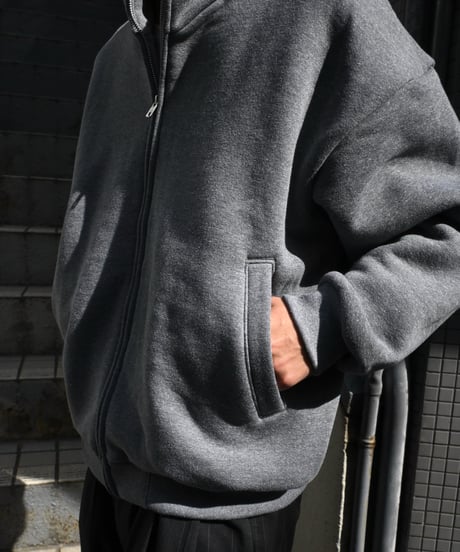 Los Angeles Apparel Track Fleece Zip Up Jacket Heather Grey