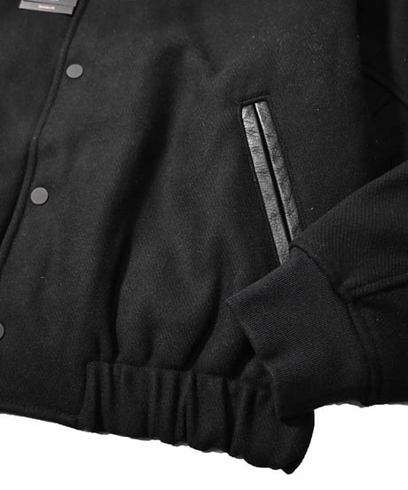 Nike Solo Swoosh Wool Varsity Jacket Black