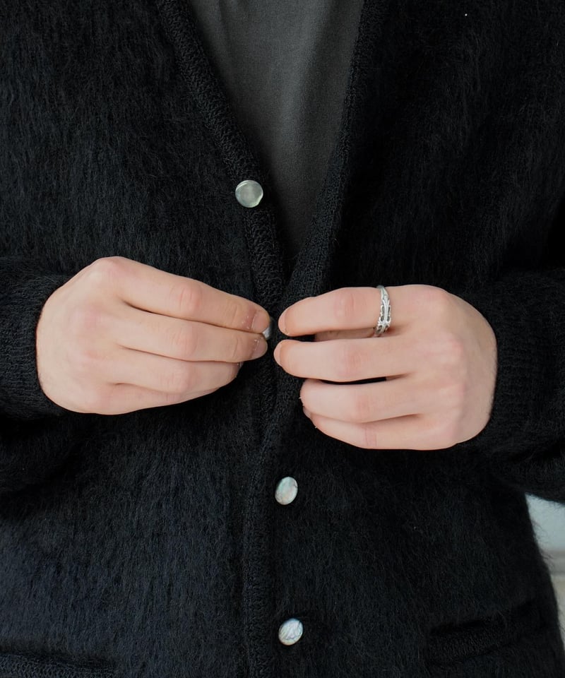 A.R.P. Shaggy Man™️ Mohair Cardigan W/Pocket Bl