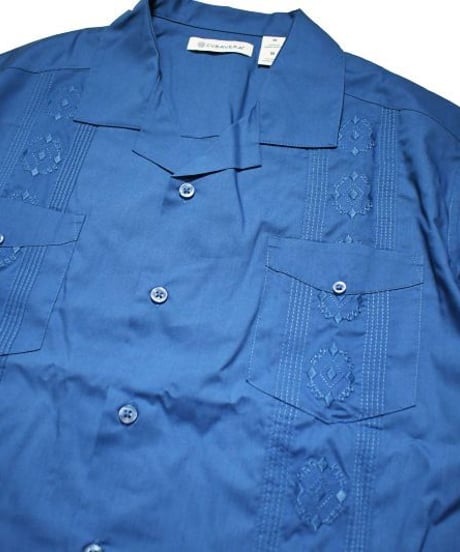 Cubavera Short Sleeve Guayabera Shirt Delft