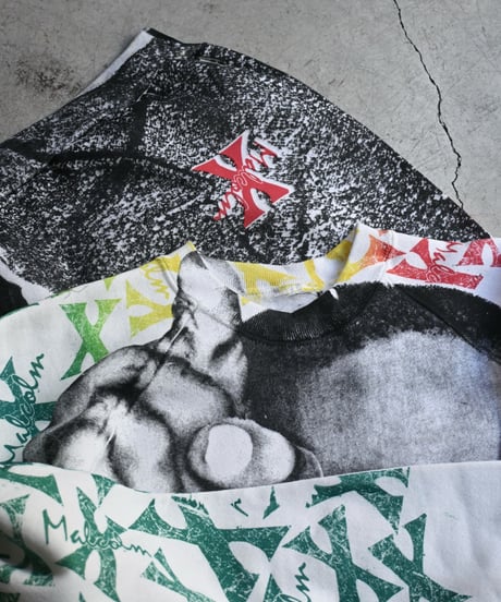 80s Deadstock Raglan Sleeve Sweat Shirt "Malcolm X"