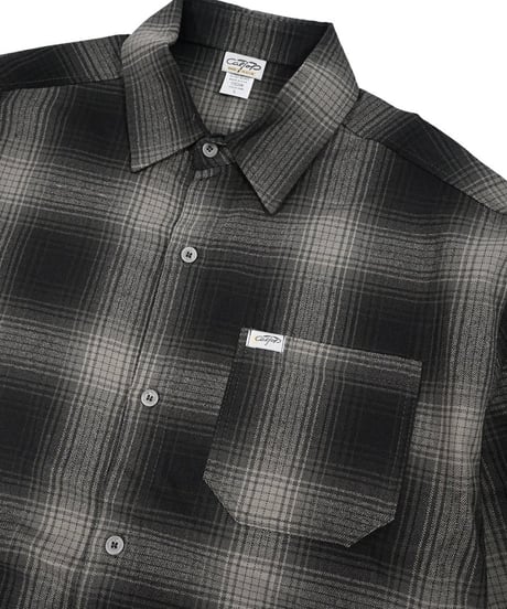 Caltop Ombre Check Shirt Black/Charcoal
