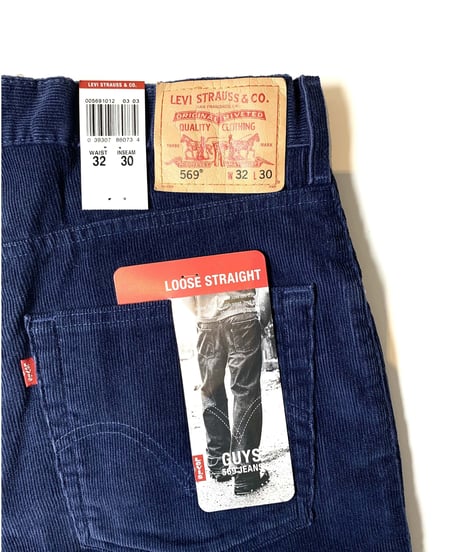DEADSTOCK LEVI'S 569 CORDUROY PANTS NAVY