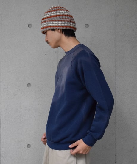 Fruit of the Loom Blank Raglan Sweat Shirt Sun Fade Navy -2