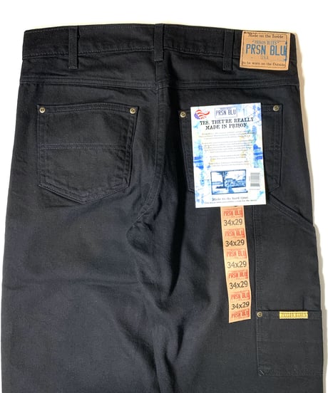 Prison Blues Double Knee Work Jean Black