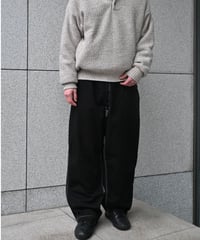 Deadstock Universal Overall Customized Double Front Big Painter Pants Dyed Black