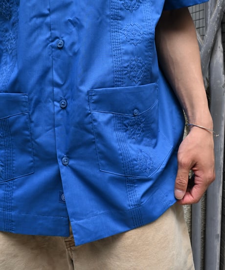 Cubavera Short Sleeve Guayabera Shirt Delft
