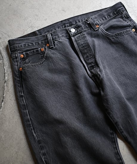 Used Levi's 501 Denim Pants Black -2