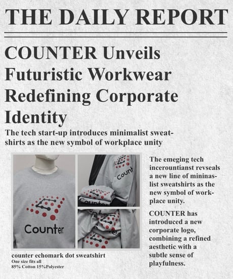 Counter Echomark Dot Crewneck Sweatshirt