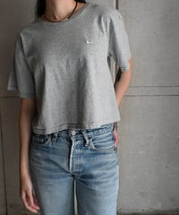 Remake Nike Cropped T-Shirt Gray Made in USA -6