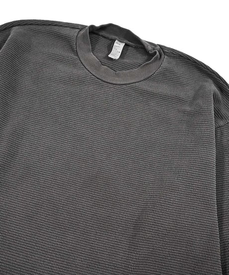 Los Angeles Apparel Garment L/S Heavy Thermal Crew Neck Vintage Black