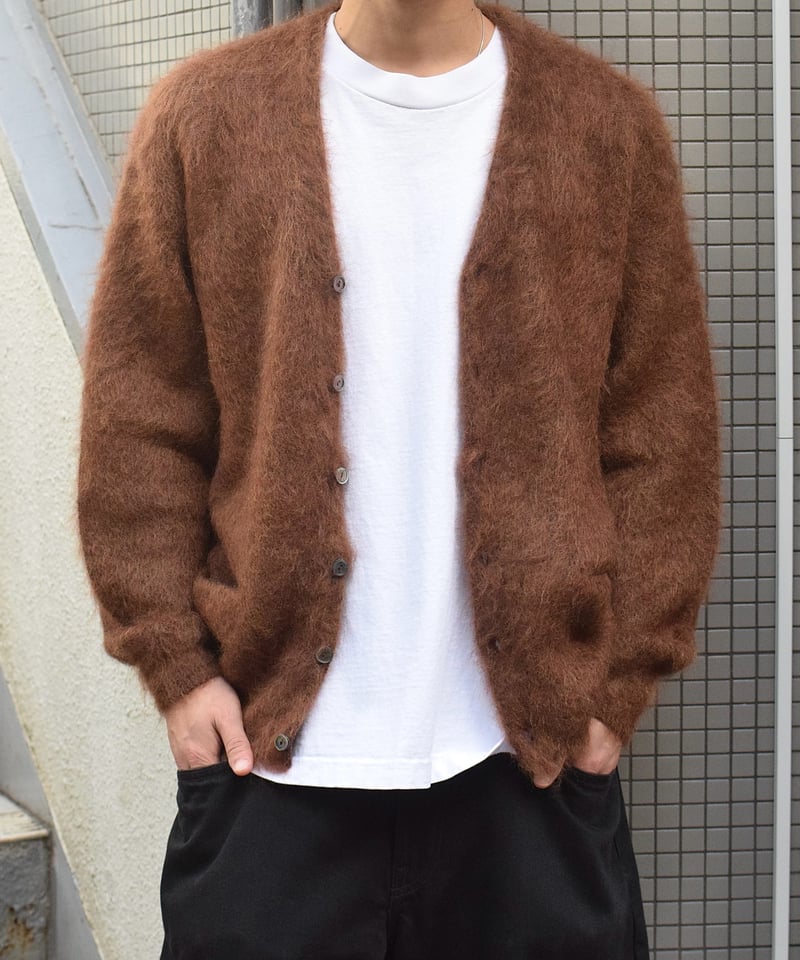 A.R.P. Premium Mohair Cardigan W/Pocket Brown |