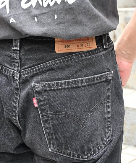 90's Used Levi's 501 Denim Pants Black Made in USA -1