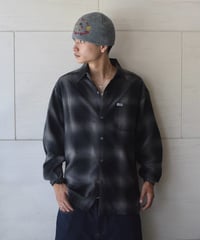 Caltop Ombre Check Shirt Black/Charcoal