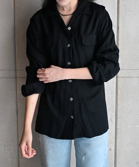 80s Banana Republic Rayon Long Sleeve shirt -9