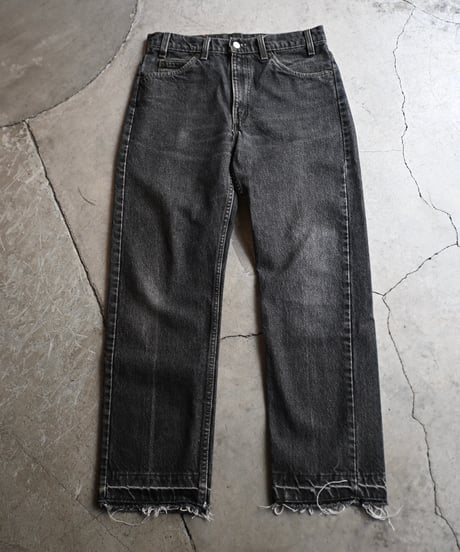 80-90's Used Levi's 505 Denim Pants Black Made in USA -4