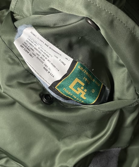 Deadstock GREENBRIER MA-1 Flight Jacket Olive EMAR Zip