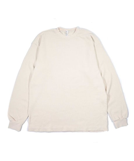 Los Angeles Apparel Garment L/S Heavy Thermal Crew Neck Creme