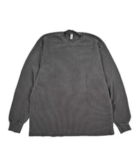 Los Angeles Apparel Garment L/S Heavy Thermal Crew Neck Vintage Black