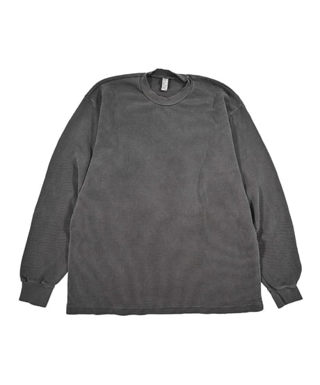 Los Angeles Apparel Garment L/S Heavy Thermal Crew Neck Vintage Black