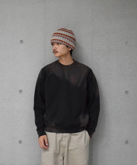 Fruit of the Loom Blank Raglan Sweat Shirt Sun Fade Black -4