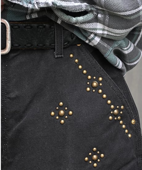 Carhartt Studded Duck Double Knee Carpenter Pants Fade Black made in USA