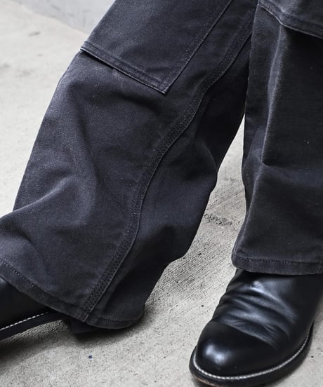 Carhartt Studded Duck Double Knee Carpenter Pants Fade Black made in USA