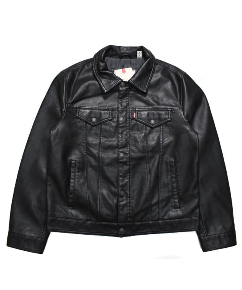 美品　Levi's RELAXED trucker jacket XL 即購入可 Levi's Faux Leather Trucker Jacket Black | COUNTER