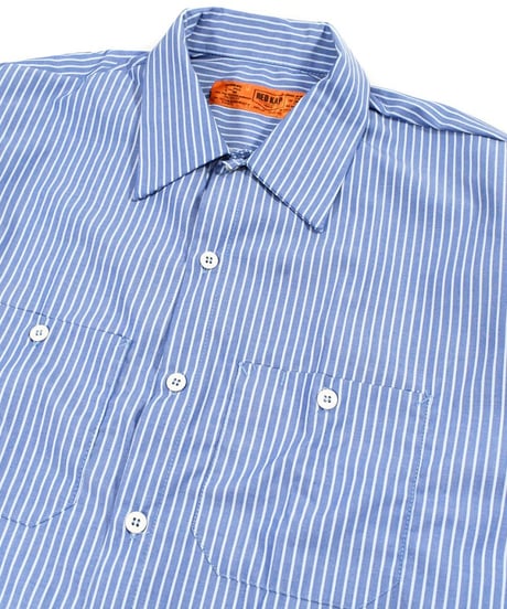 Red Kap Customize L/S Work Shirt Sax/White Stripe