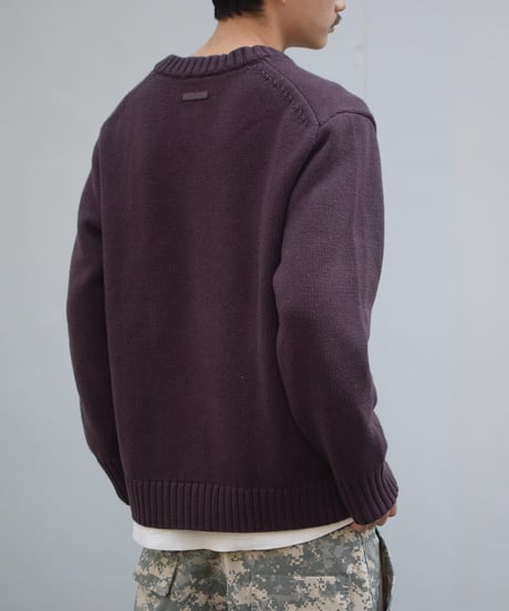 Calvin Klein V-Neck Knit Sweater Brown