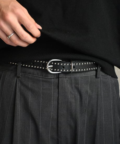 LAS CRUCES Guenune Leather Studs Belt Exclusive Model